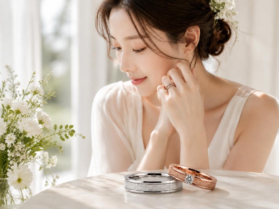 Curator wearing MODAC rings with white florals